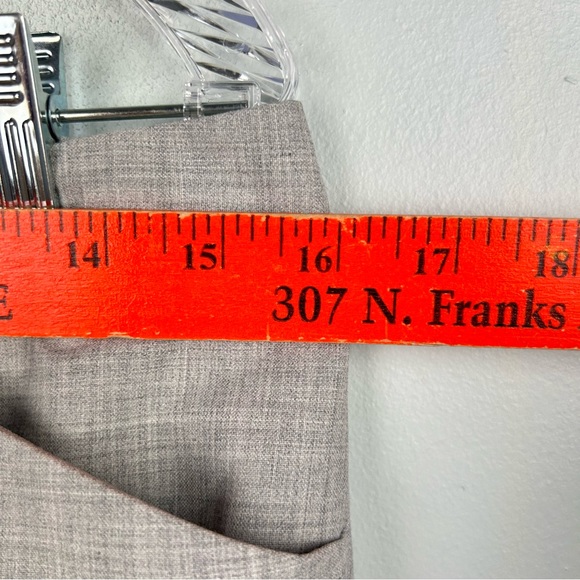 NEW Express Flare Leg Low Rise Editor Pants Classic Light Gray Career Sz 6L - Picture 4 of 16